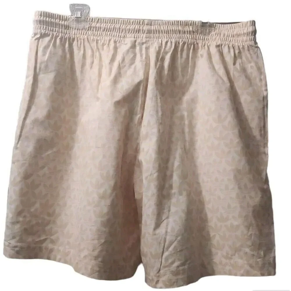 Adidas Men's Size XL Mono‎ AOP Shorts Beige Logo Printed